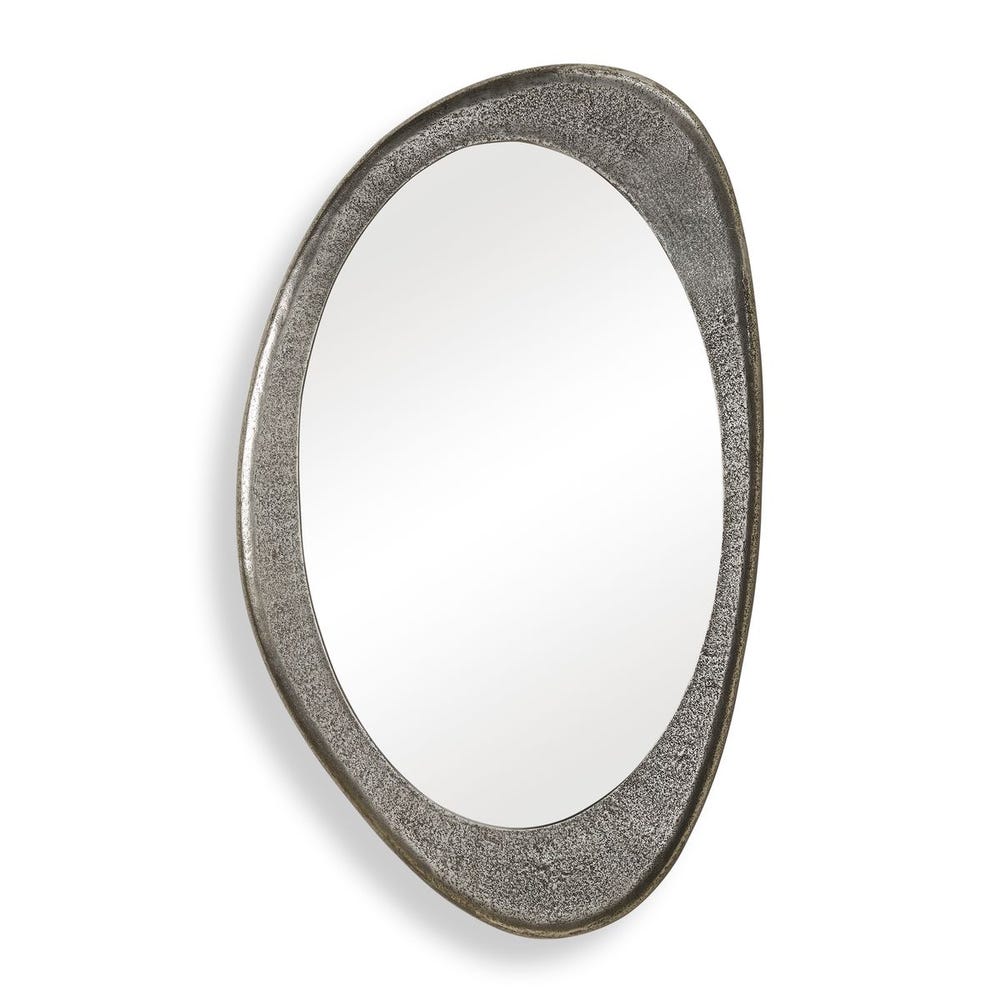 Uttermost Schiller Oval Antique Nickel Mirror
