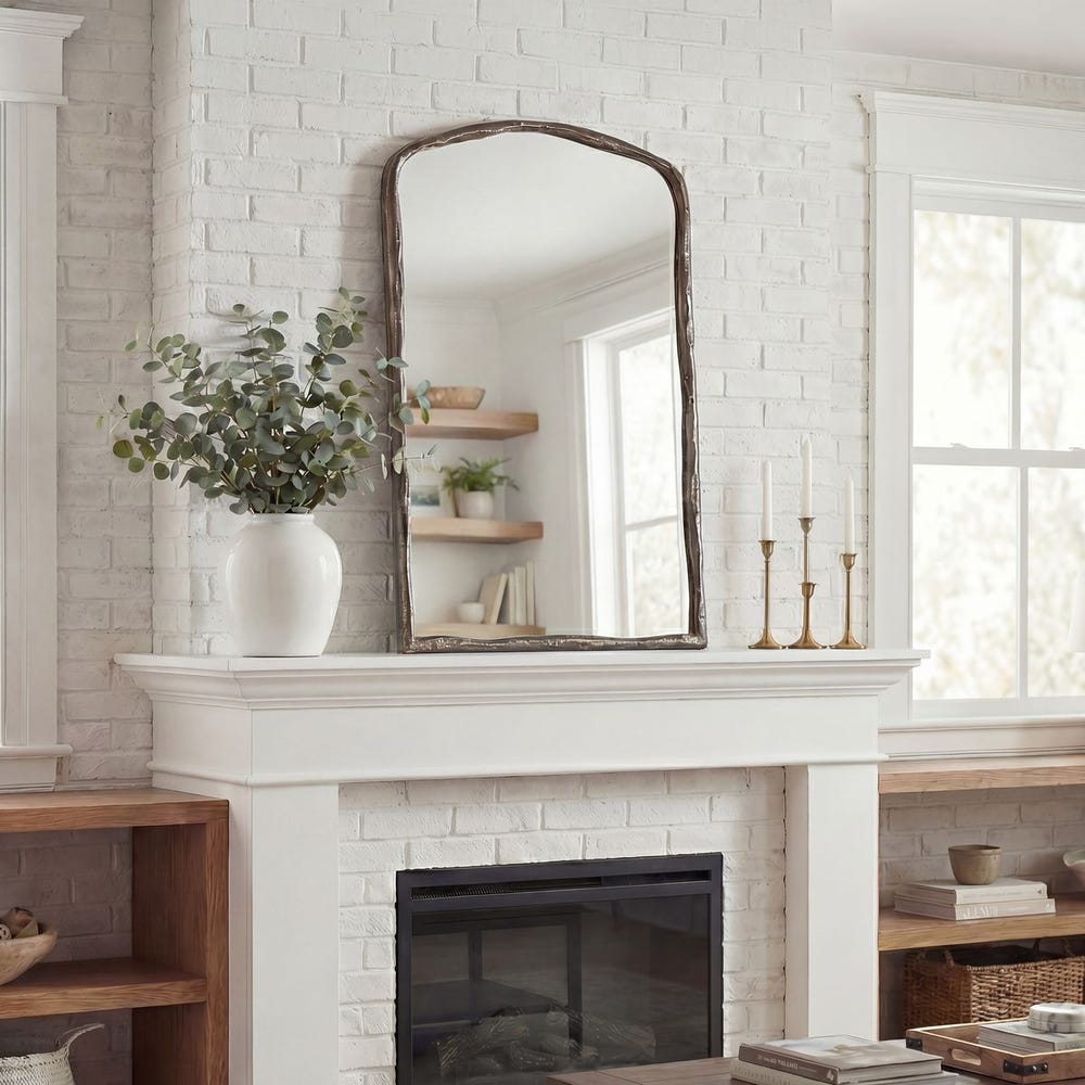 Uttermost Hammered Antique Nickel Arch Mirror
