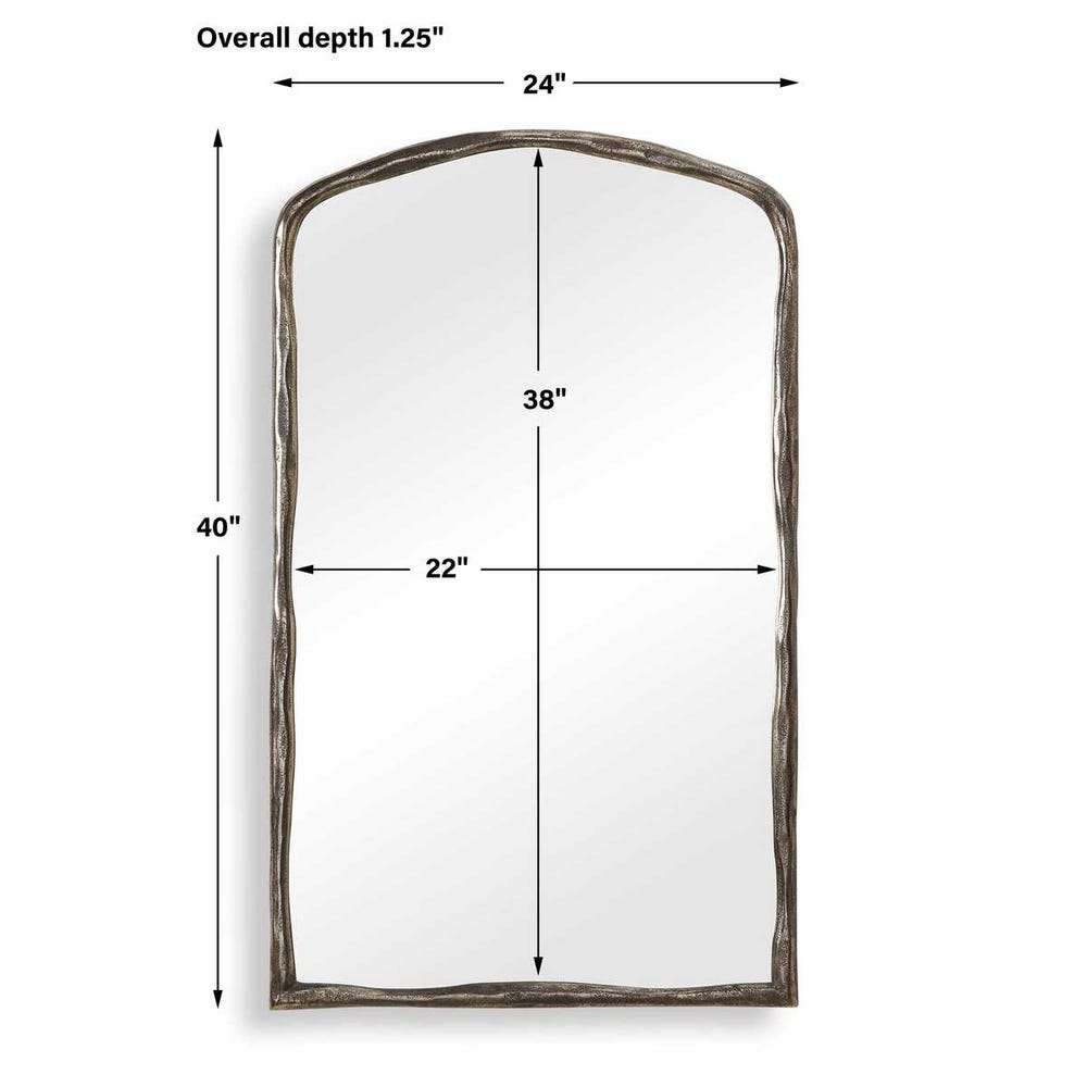 Uttermost Hammered Antique Nickel Arch Mirror