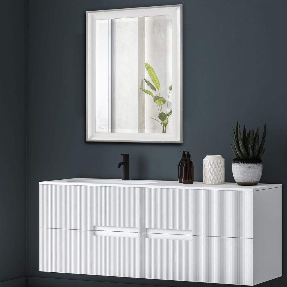 Uttermost Lahvahn White Silver Mirror