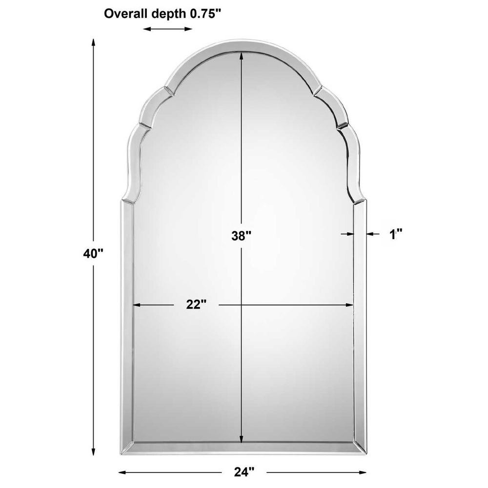 Uttermost Brayden Frameless Arched Mirror