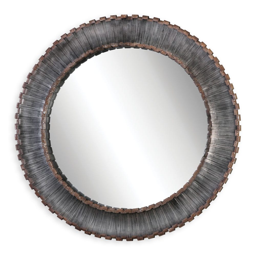 Uttermost Tanaina Silver Round Mirror