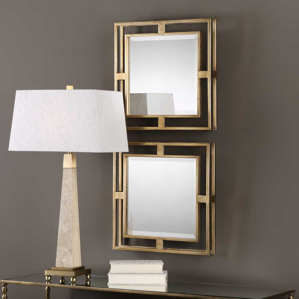 Allick Gold Square Mirrors - Set of 2 by Uttermost