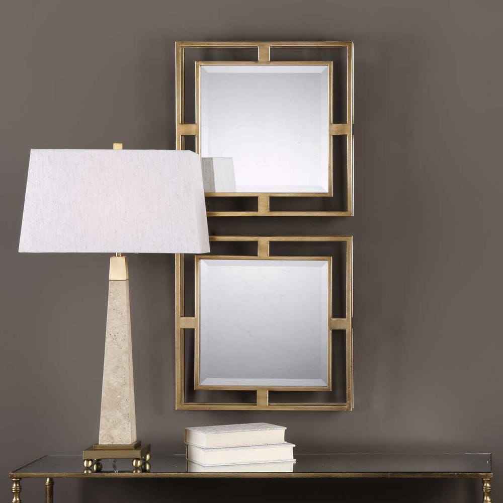 Allick Gold Square Mirrors - Set of 2 by Uttermost