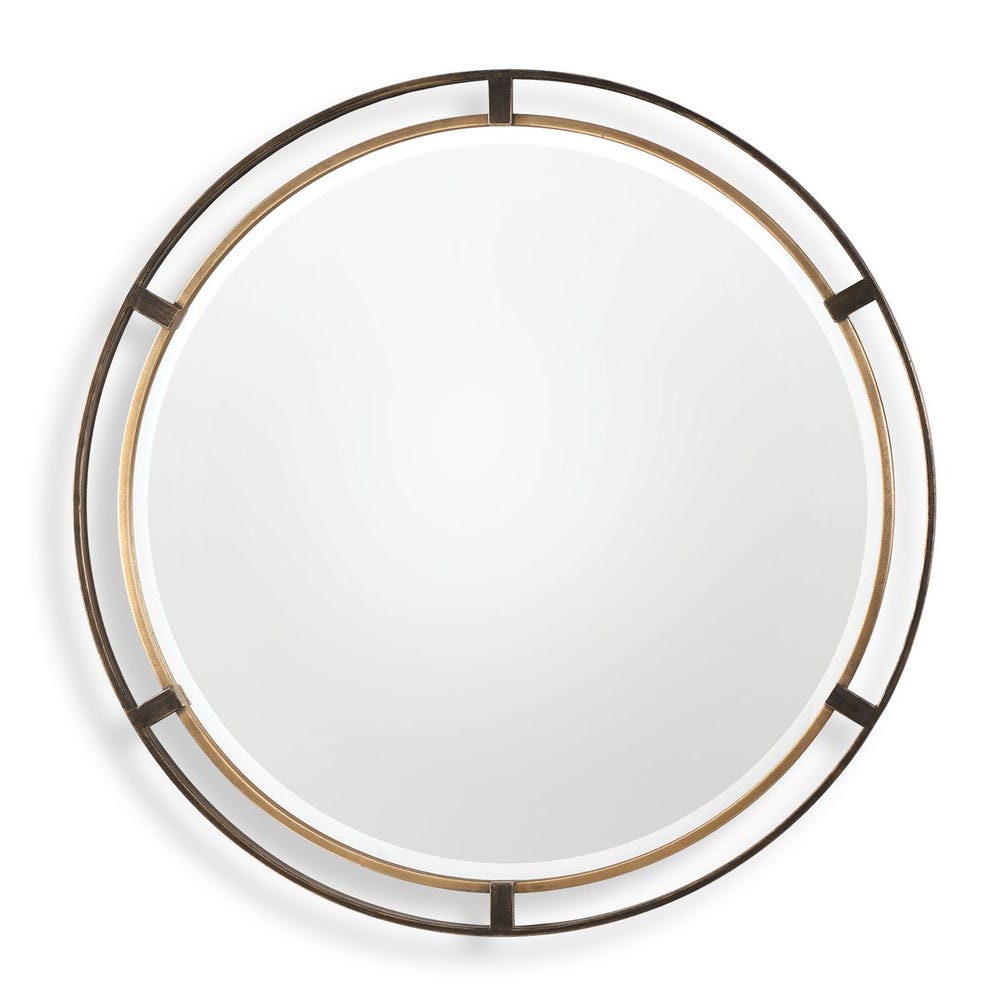 Uttermost Carrizo Bronze Round Mirror