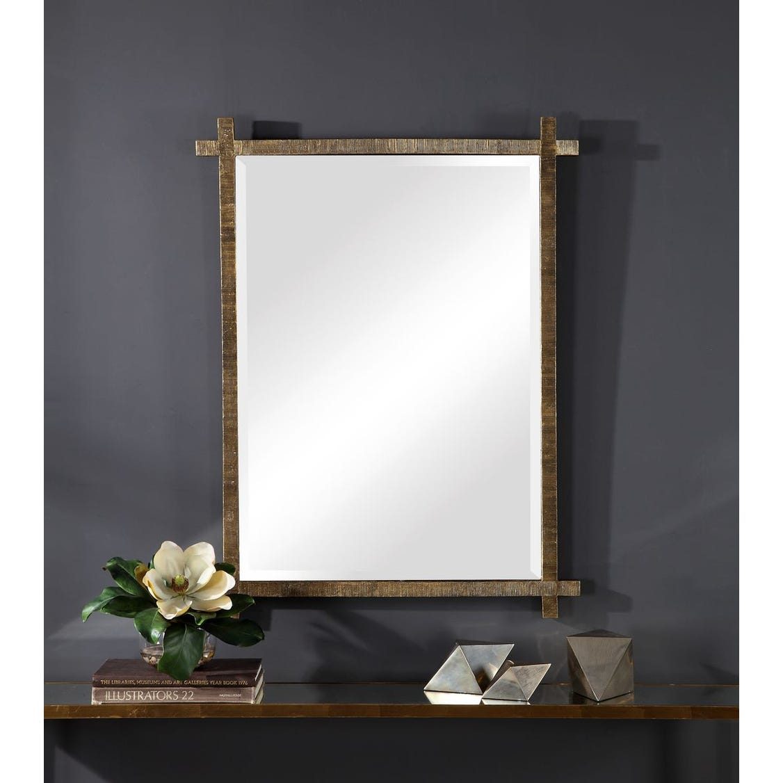 Uttermost Abanu Ribbed Gold Mirror