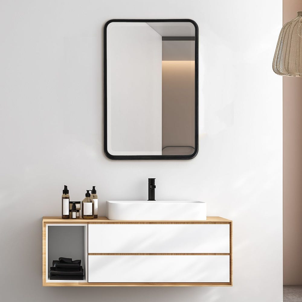 Uttermost Croften Black Vanity Mirror