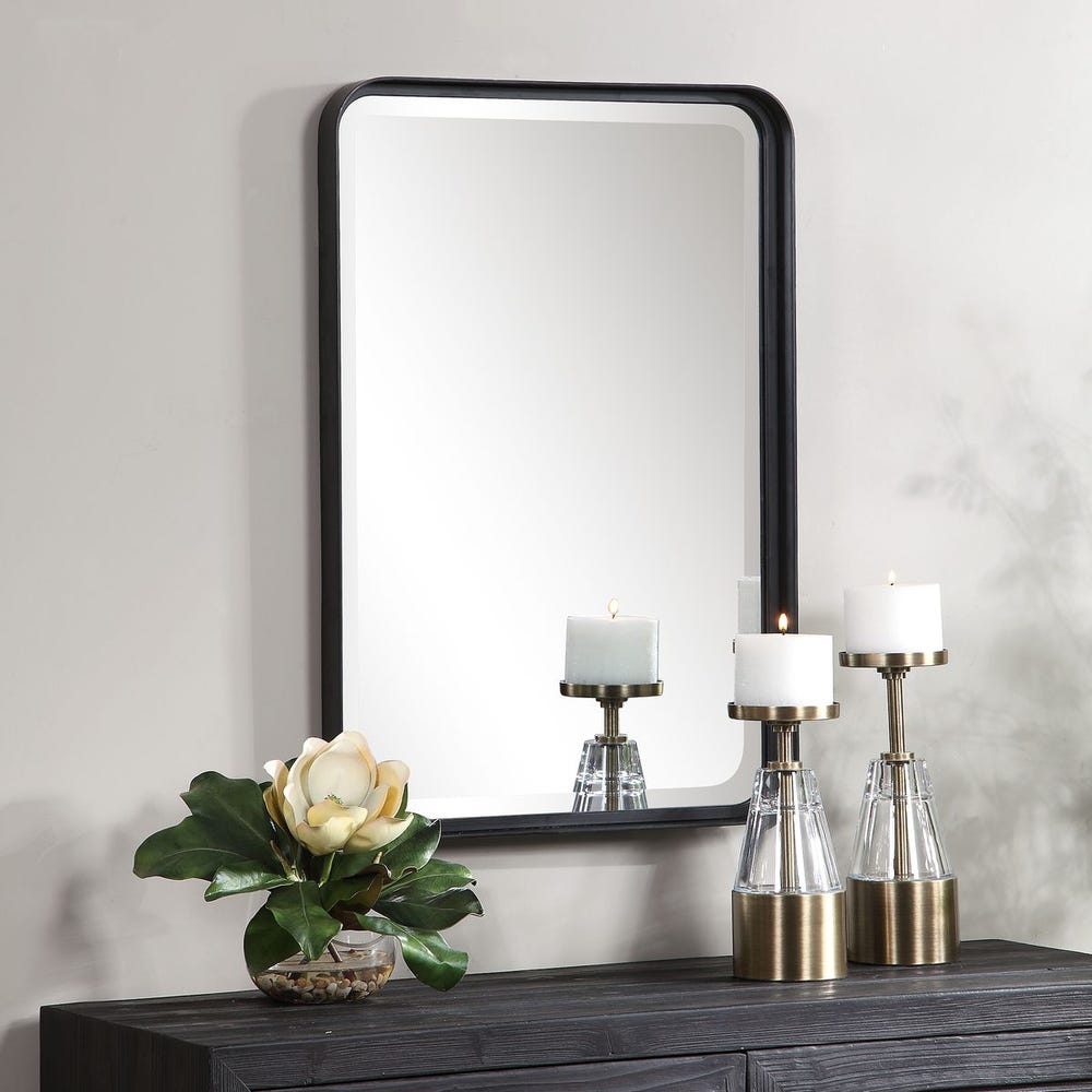 Uttermost Croften Black Vanity Mirror