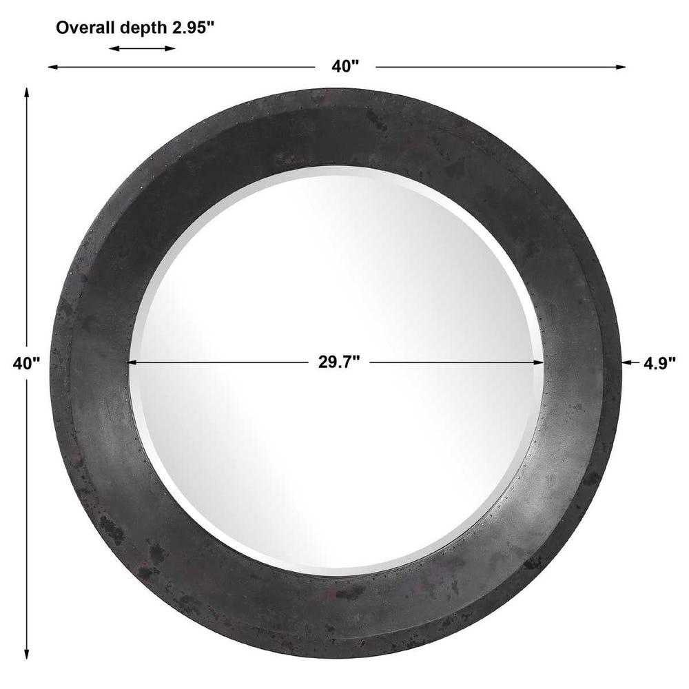 Uttermost Frazier Round Industrial Mirror