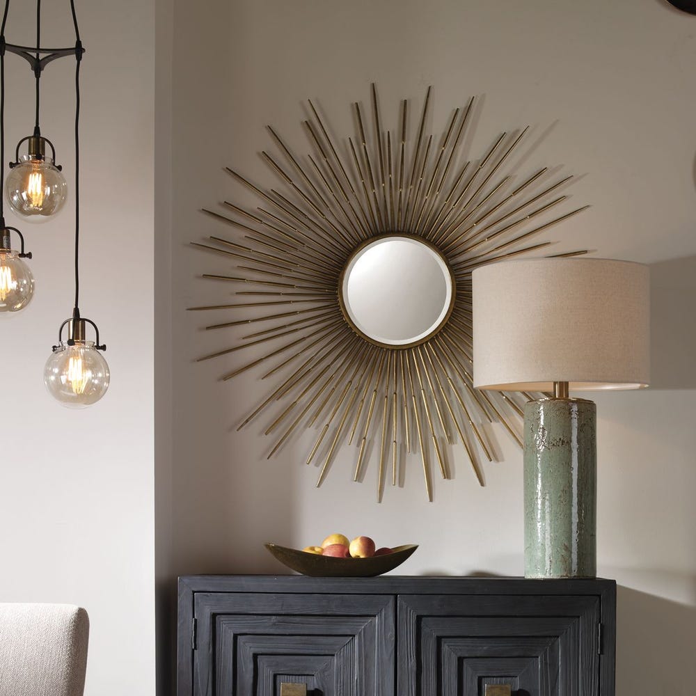 Golden Rays Starburst Mirror by Uttermost
