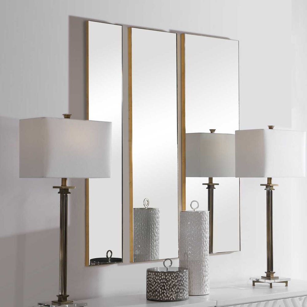 Uttermost Rowling Gold Mirrors - Set of 3