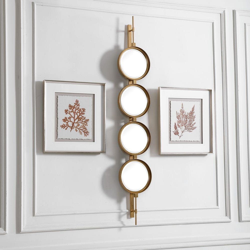 Uttermost Button Gold Mirror