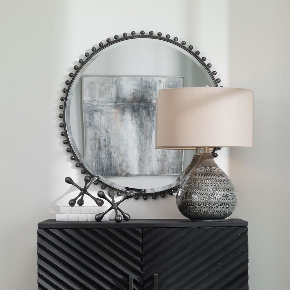 Uttermost Taza Round Mirror