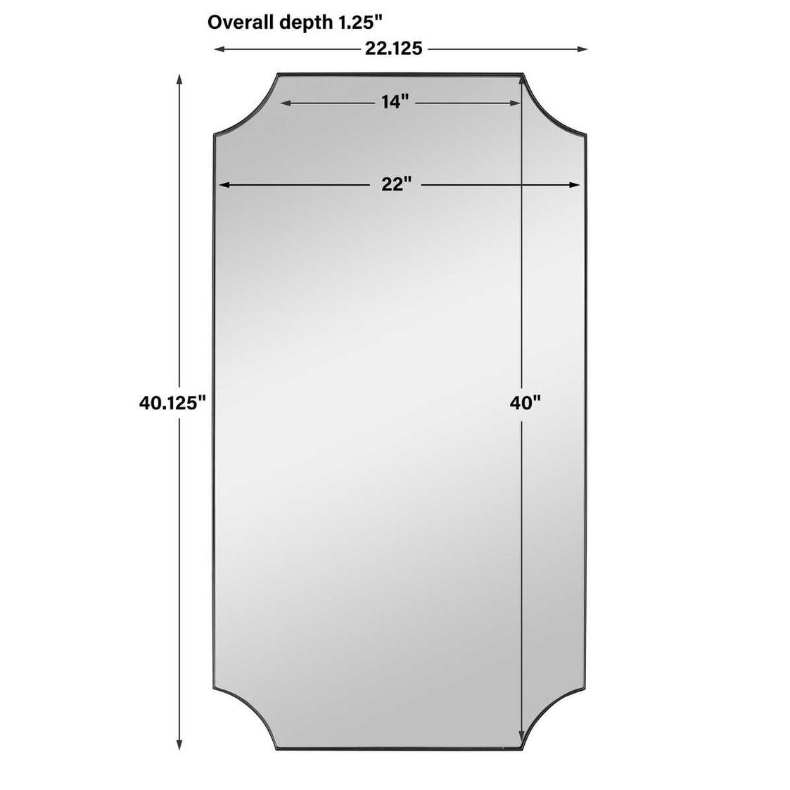 Uttermost Lennox Scalloped Corner Mirror
