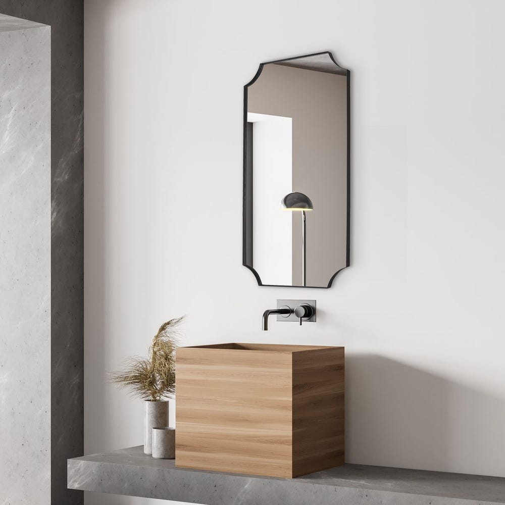 Uttermost Lennox Scalloped Corner Mirror