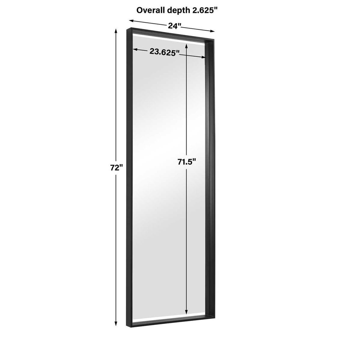 Uttermost Kahn Oversized Black Rectangular Mirror