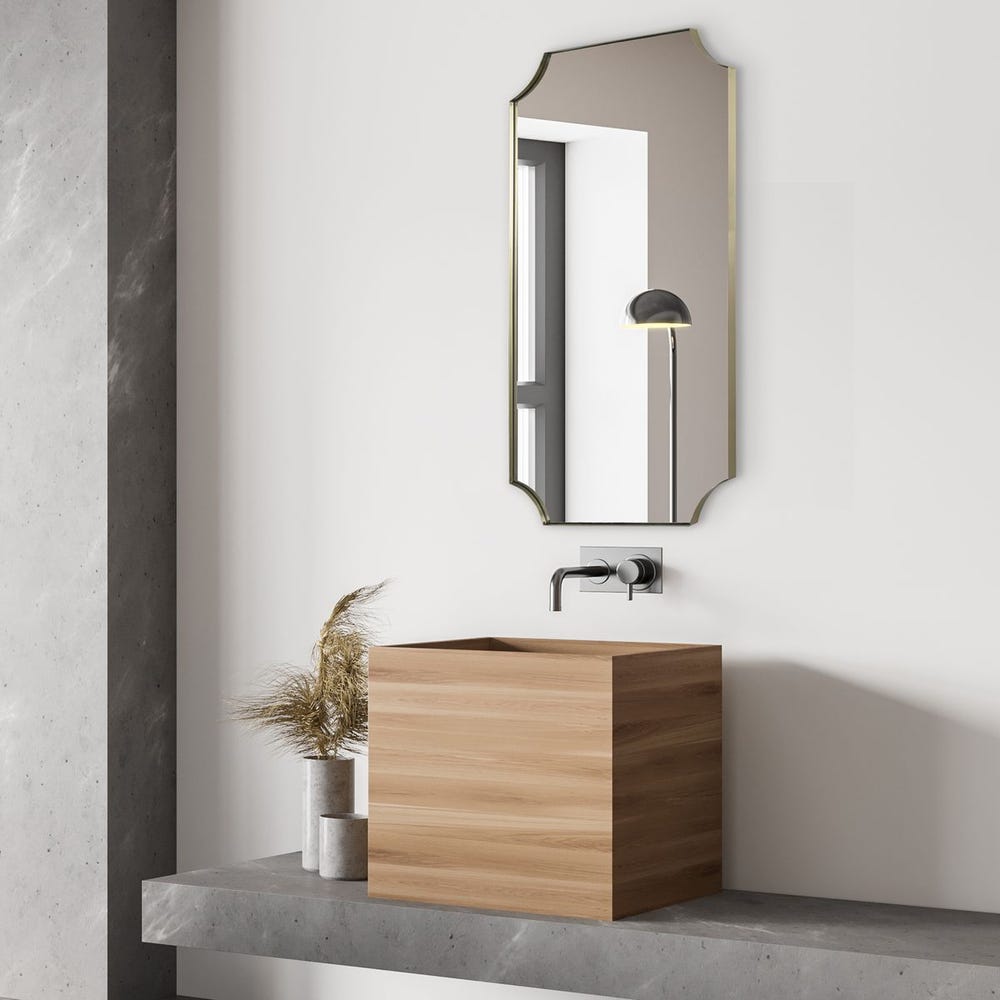 Uttermost Lennox Scalloped Corner Mirror