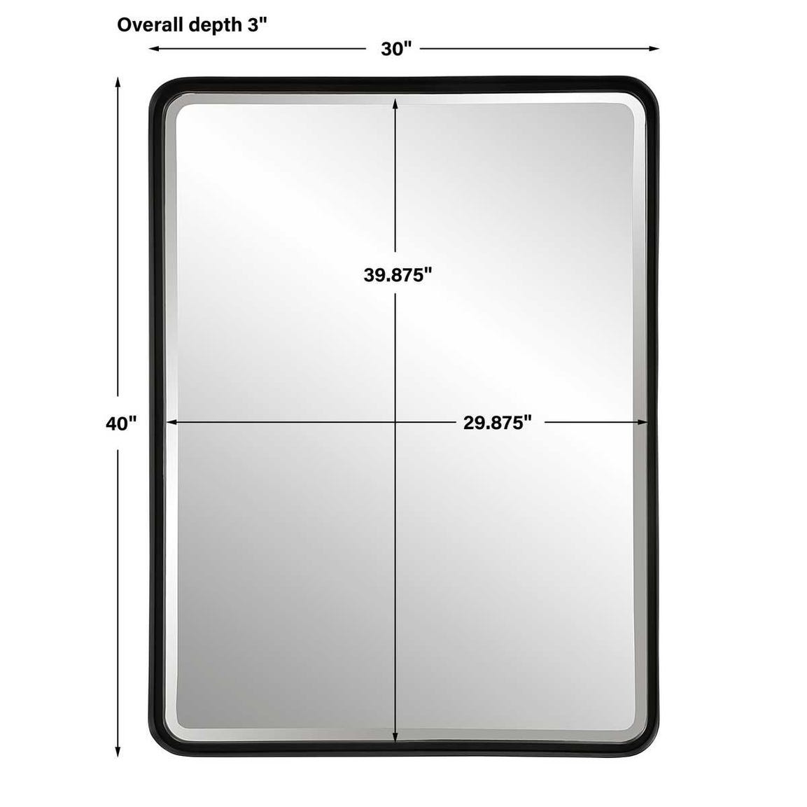 Uttermost Crofton Black Large Mirror