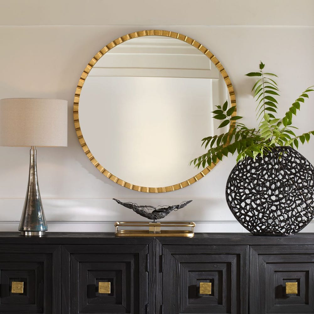 Uttermost Dandridge Round Industrial Mirror