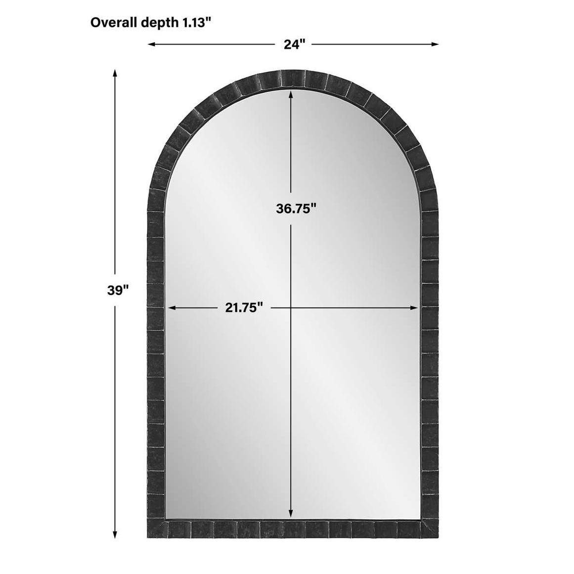 Uttermost Dandridge Black Arch Mirror