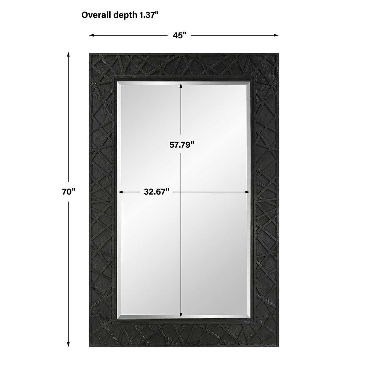 Uttermost Everest Satin Black Mirror