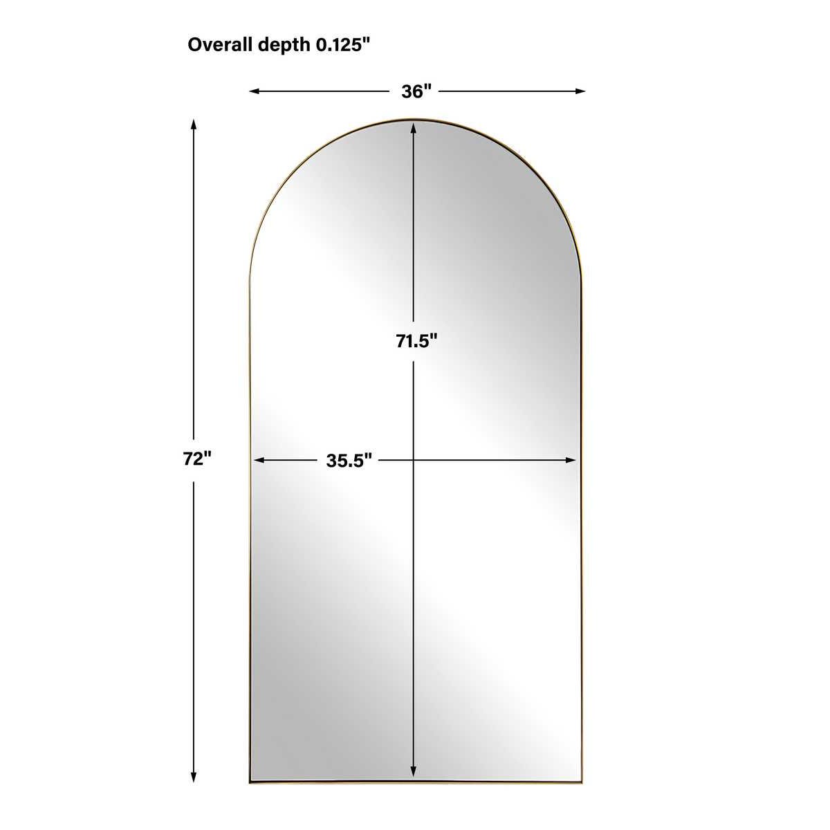 Uttermost Crosley Antique Brass Arch Mirror