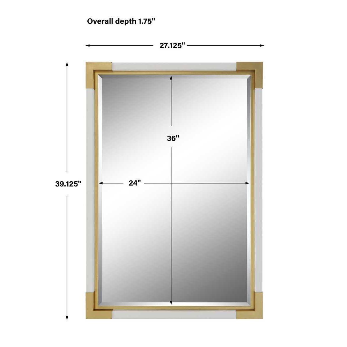 Uttermost Malik White & Gold Mirror