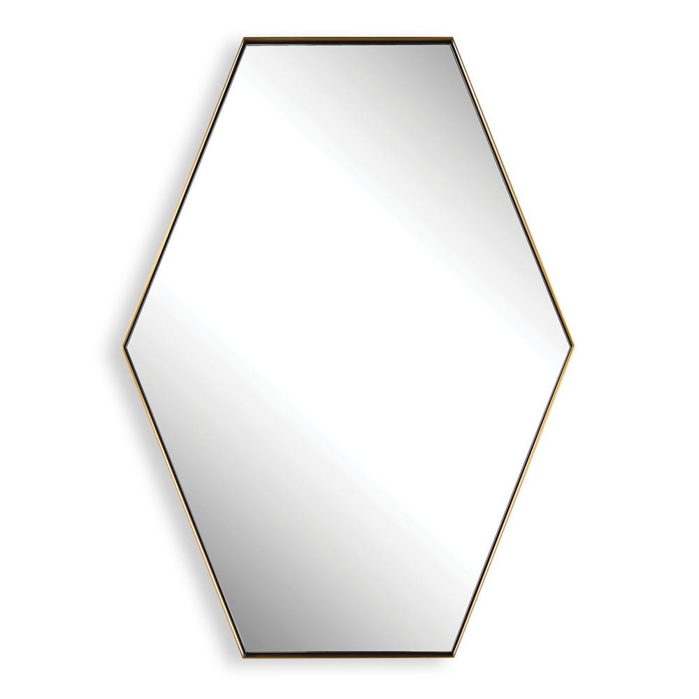 Uttermost Ankara Brass Hexagon Mirror
