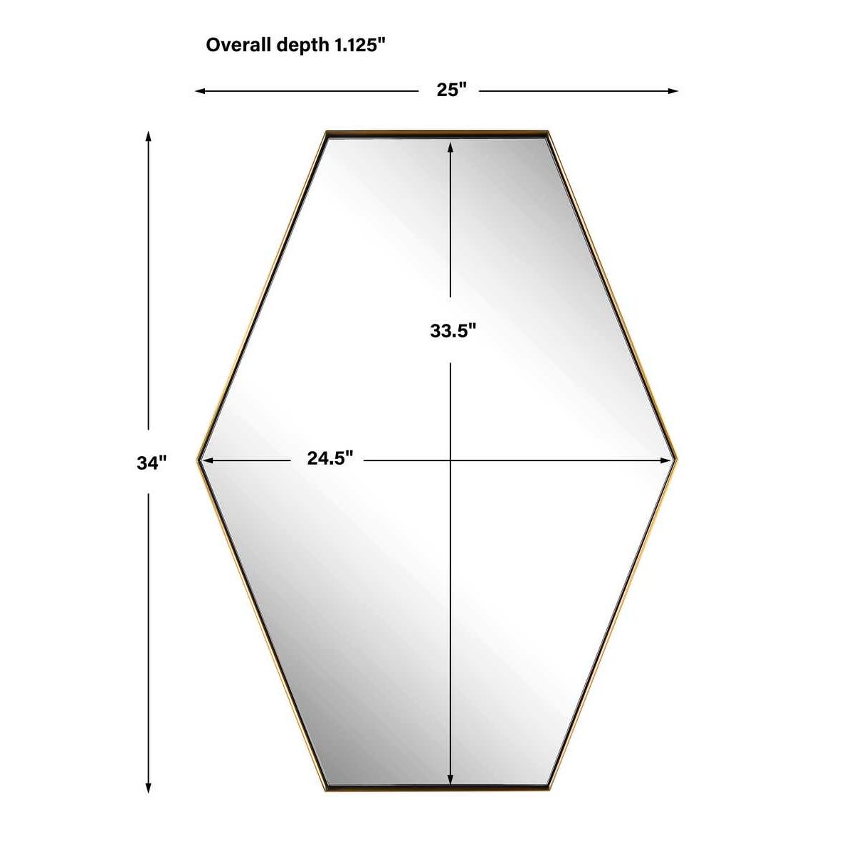 Uttermost Ankara Brass Hexagon Mirror