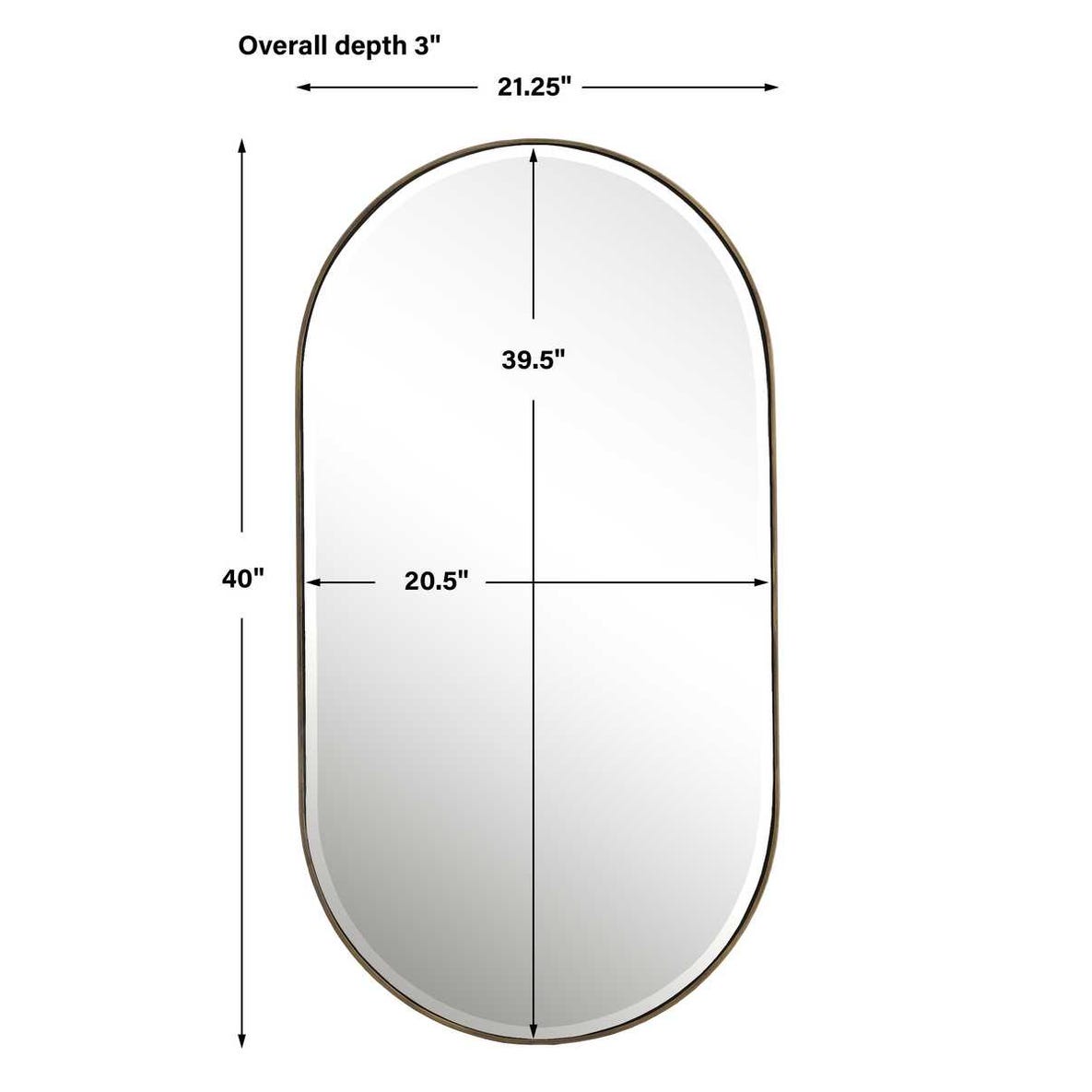 Uttermost Lago Oval Gold Mirror