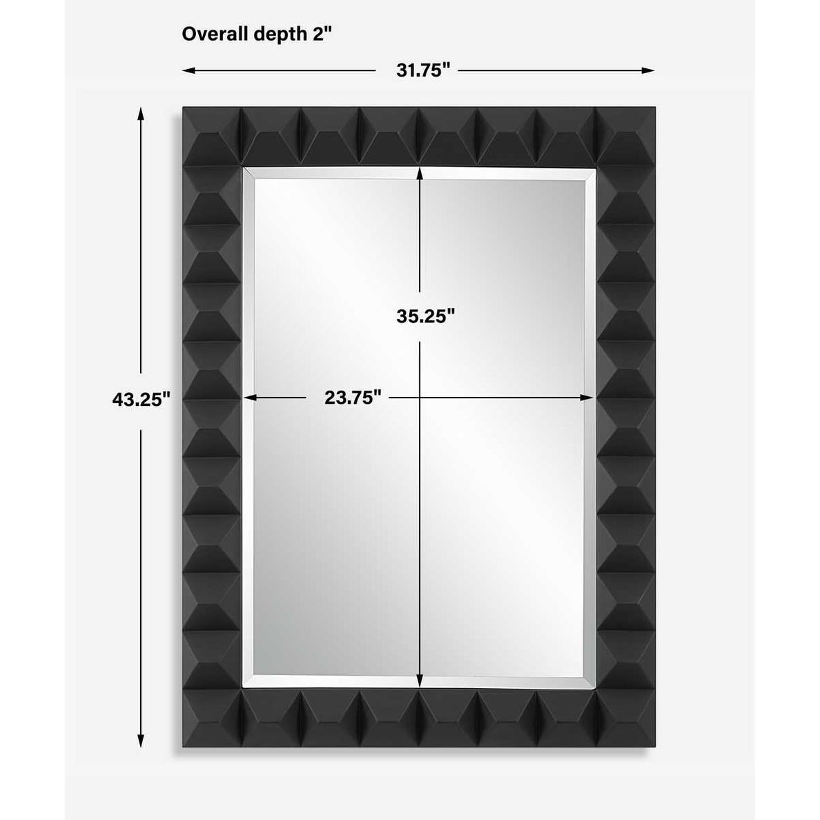 Uttermost Studded Black Mirror