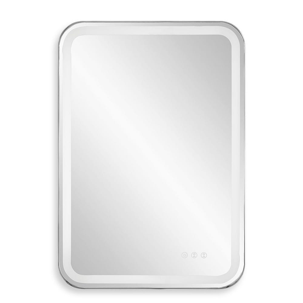 Uttermost Crofton Lighted Nickel Vanity Mirror