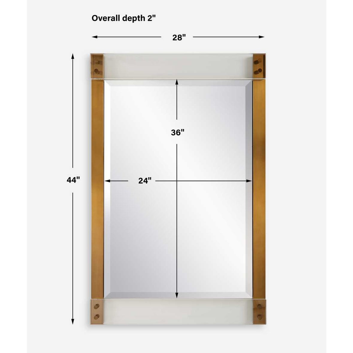 Uttermost Nera Plated Brass Mirror