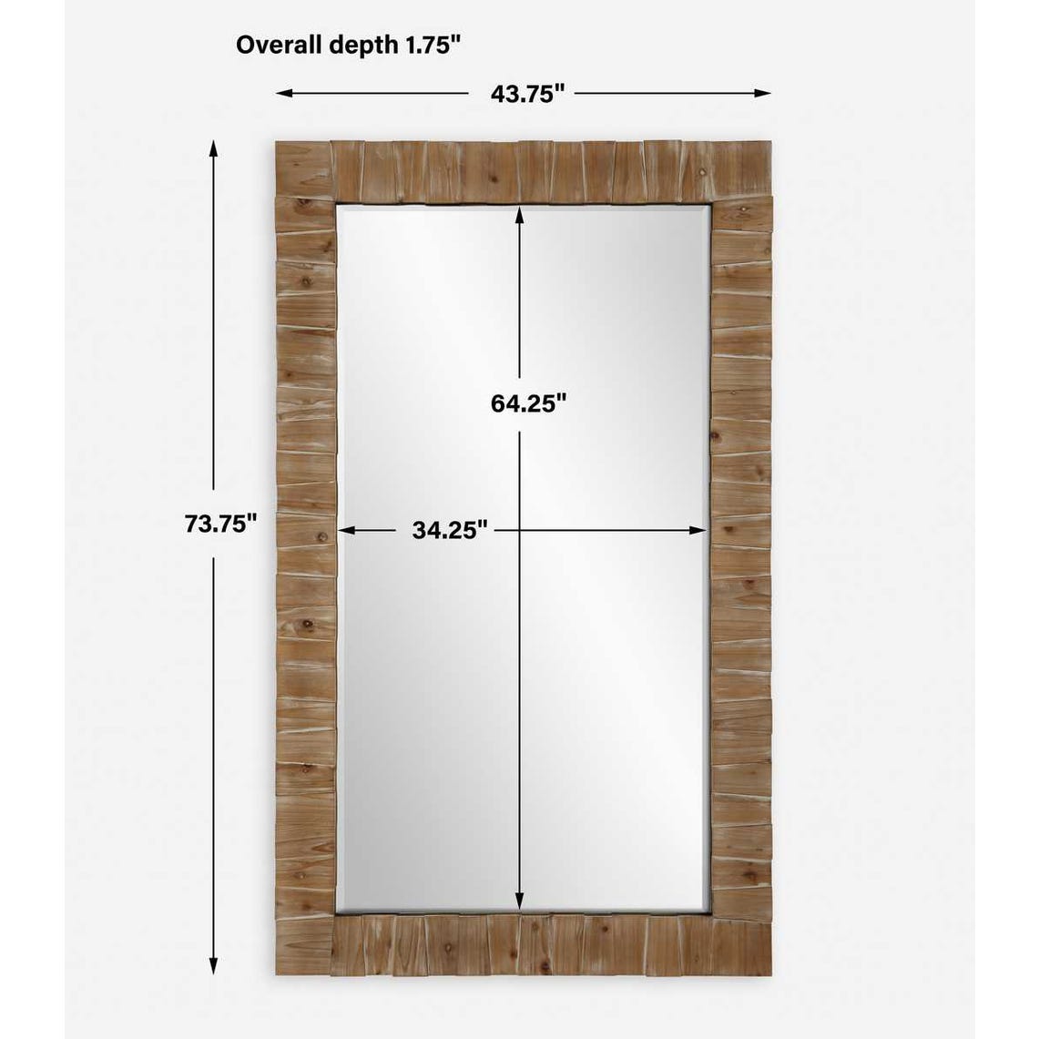Uttermost Ayanna Gray Washed Wood Mirror