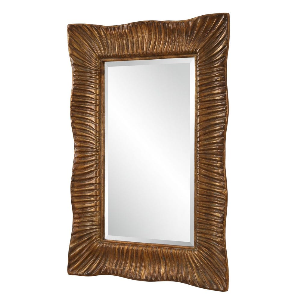 Uttermost Emerson Scalloped Antique Gold Mirror