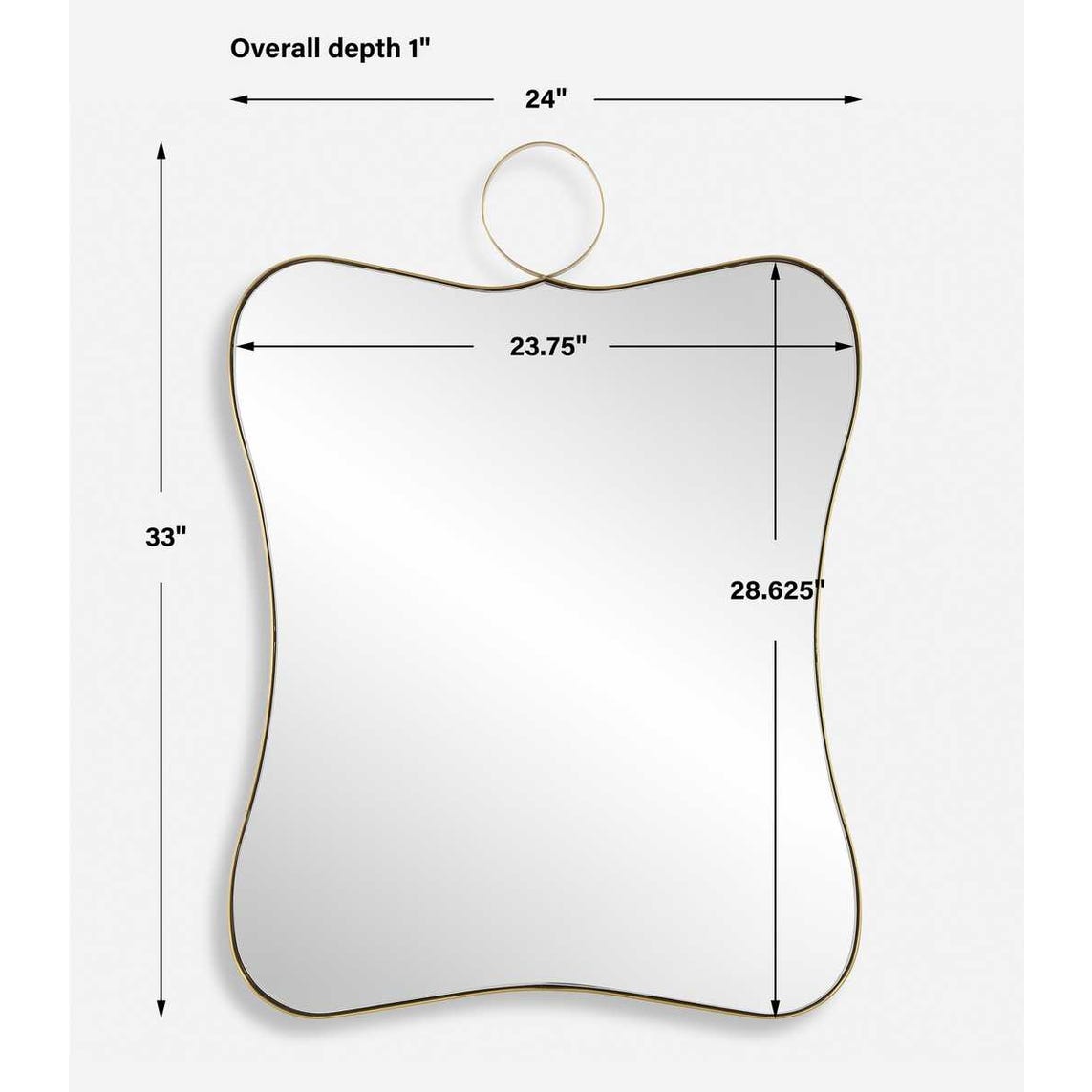 Uttermost Talia Brass Vanity Mirror