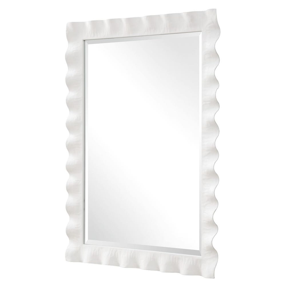 Uttermost Haya White Scalloped Mirror