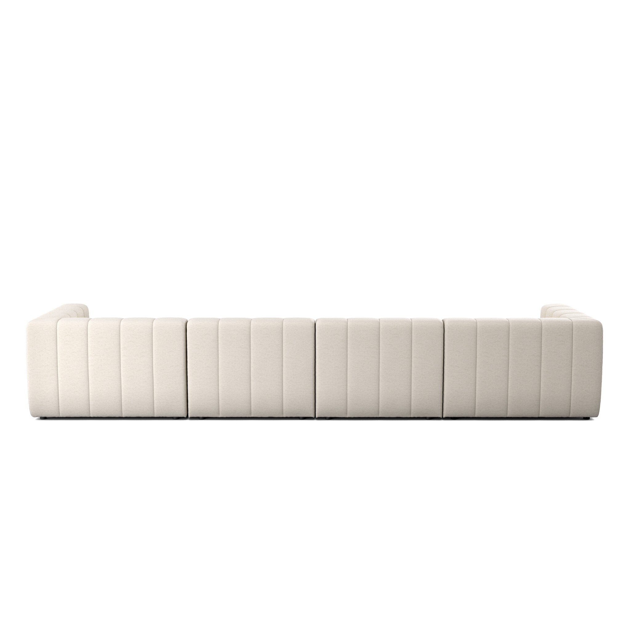 Langham Channeled 4-Piece Sectional - Crypton Nomad Snow
