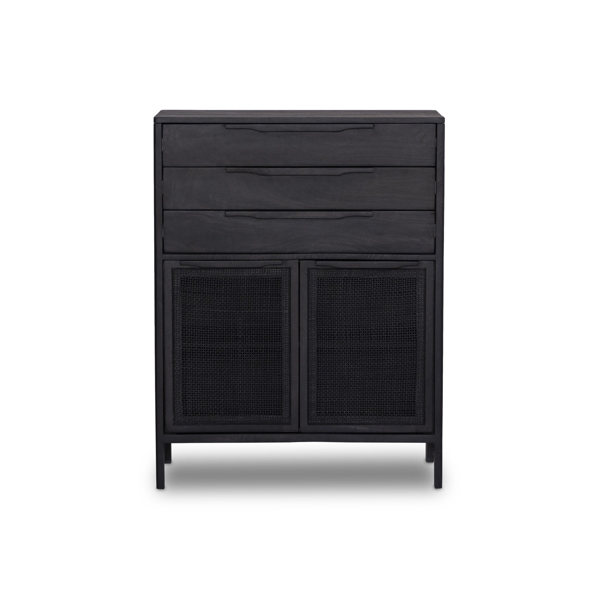 Sydney Tall Dresser Dressers Four Hands Black Wash W/ Black Cane Dressers,https://www.oldbonesco.com,Mid Century Furniture, Furniture Sale, Old Bones Co, Mid Century Sale, Four Hands Furniture, Sale,Gus, Sale,Perigold Sydney Tall Dresser Dressers Sale, Perigold Sale Sydney Tall Dresser,Sydney Tall Dresser Lulu and Georgia,Burke Decor Sale Sydney Tall Dresser, open box furniture,Open Box Sydney Tall Dresser