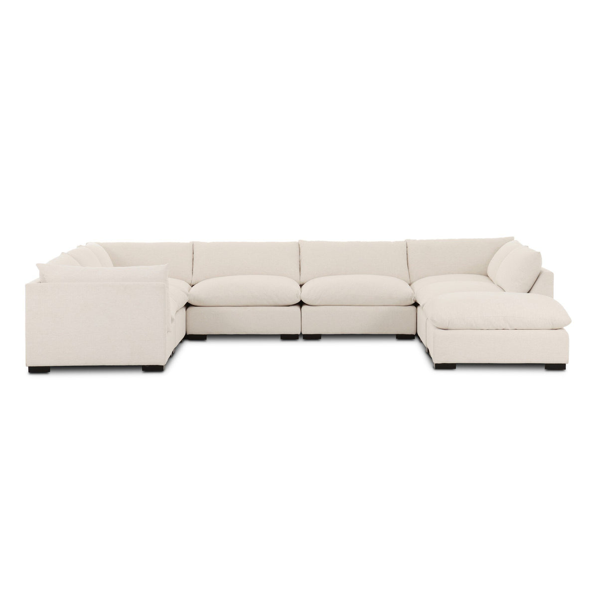 Westwood 7-Piece Sectional + Ottoman - Crypton Nomad Snow by Four Hands
