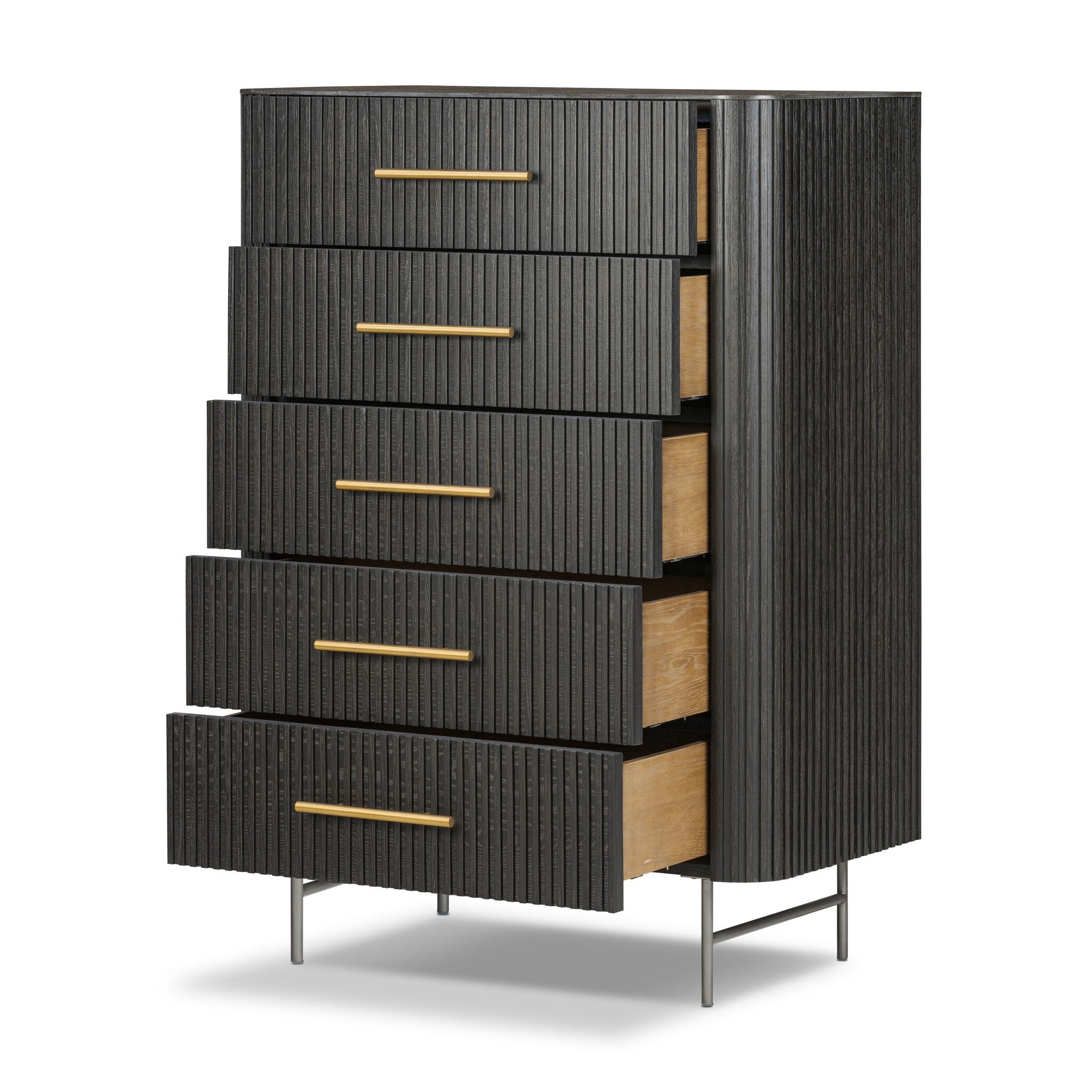 Fletcher 5 Drawer Dresser Dresser Four Hands    Four Hands, Mid Century Modern Furniture, Old Bones Furniture Company, Old Bones Co, Modern Mid Century, Designer Furniture, Furniture Sale, Warehouse Furniture Sale, Fletcher 5 Drawer Dresser Sale, https://www.oldbonesco.com/