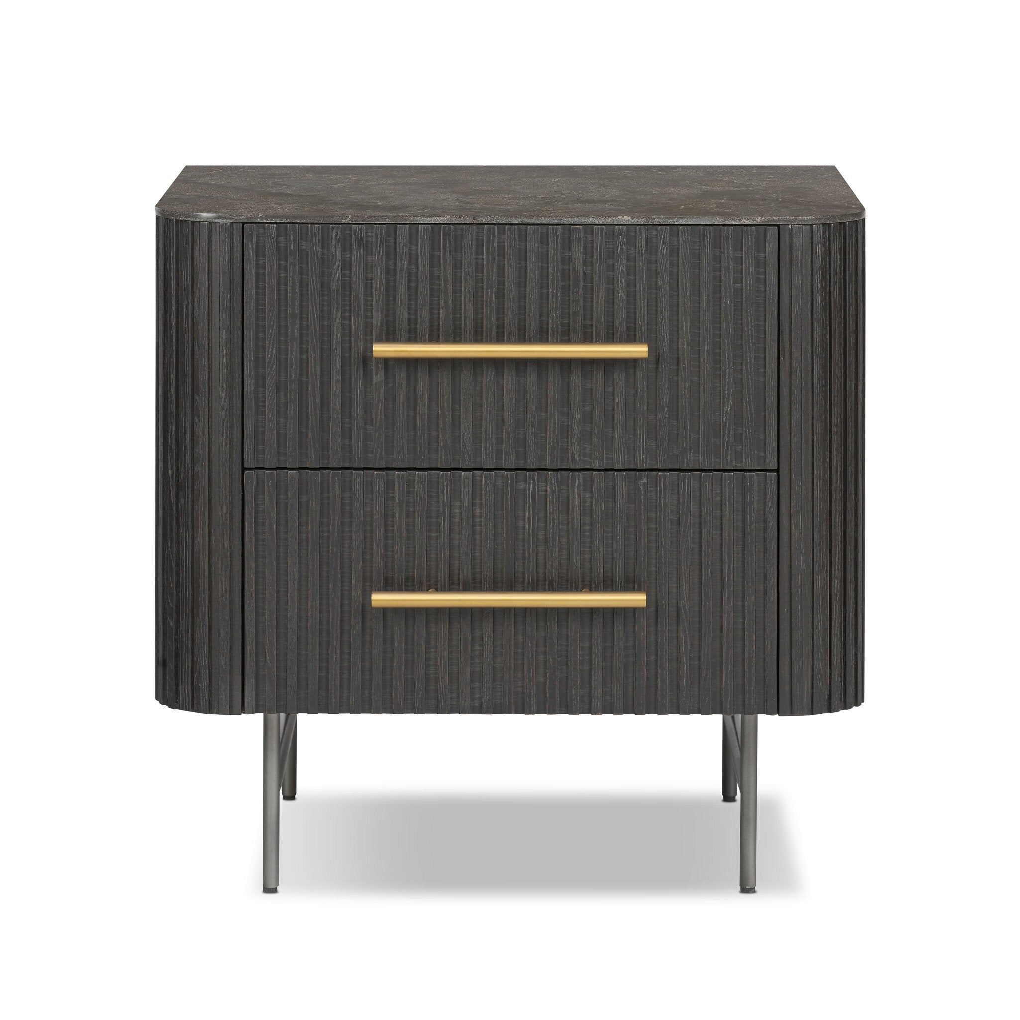Fletcher Nightstand - Bluestone Nightstand Four Hands Four Hands, Mid Century Modern Furniture, Old Bones Furniture Company, Old Bones Co, Modern Mid Century, Designer Furniture, Furniture Sale, Warehouse Furniture Sale, Fletcher Nightstand - Bluestone Sale, https://www.oldbonesco.com/