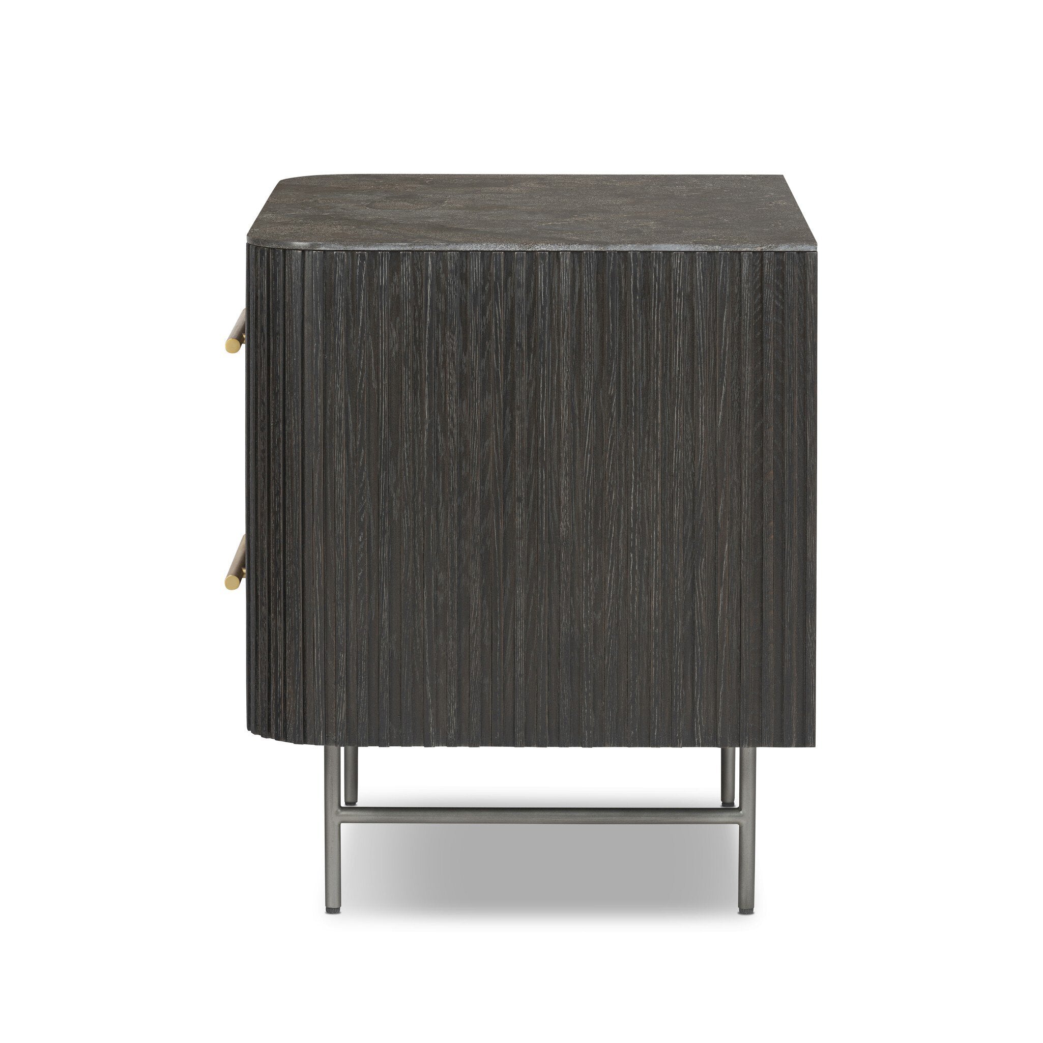 Fletcher Nightstand - Bluestone Nightstand Four Hands Four Hands, Mid Century Modern Furniture, Old Bones Furniture Company, Old Bones Co, Modern Mid Century, Designer Furniture, Furniture Sale, Warehouse Furniture Sale, Fletcher Nightstand - Bluestone Sale, https://www.oldbonesco.com/