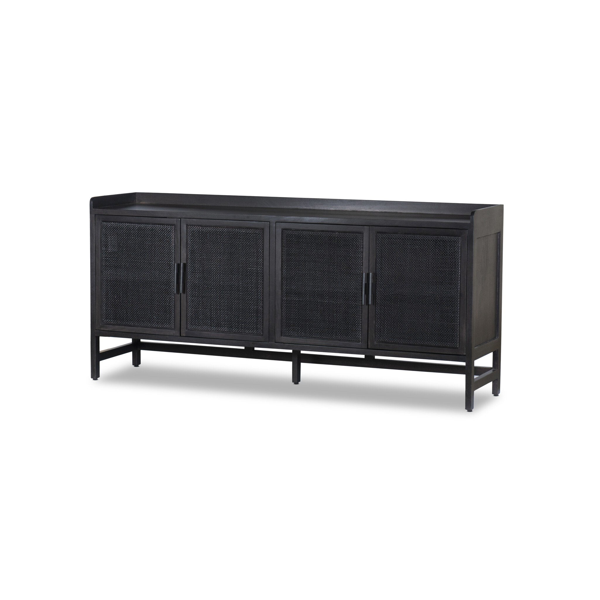 Caprice Sideboard Sideboards Four Hands Black Wash Mango W/Black Cane 72" Sideboards,https://www.oldbonesco.com,Mid Century Furniture, Furniture Sale, Old Bones Co, Mid Century Sale, Four Hands Furniture, Sale,Gus, Sale,Perigold Caprice Sideboard Sideboards Sale, Perigold Sale Caprice Sideboard,Caprice Sideboard Lulu and Georgia,Burke Decor Sale Caprice Sideboard, open box furniture,Open Box Caprice Sideboard