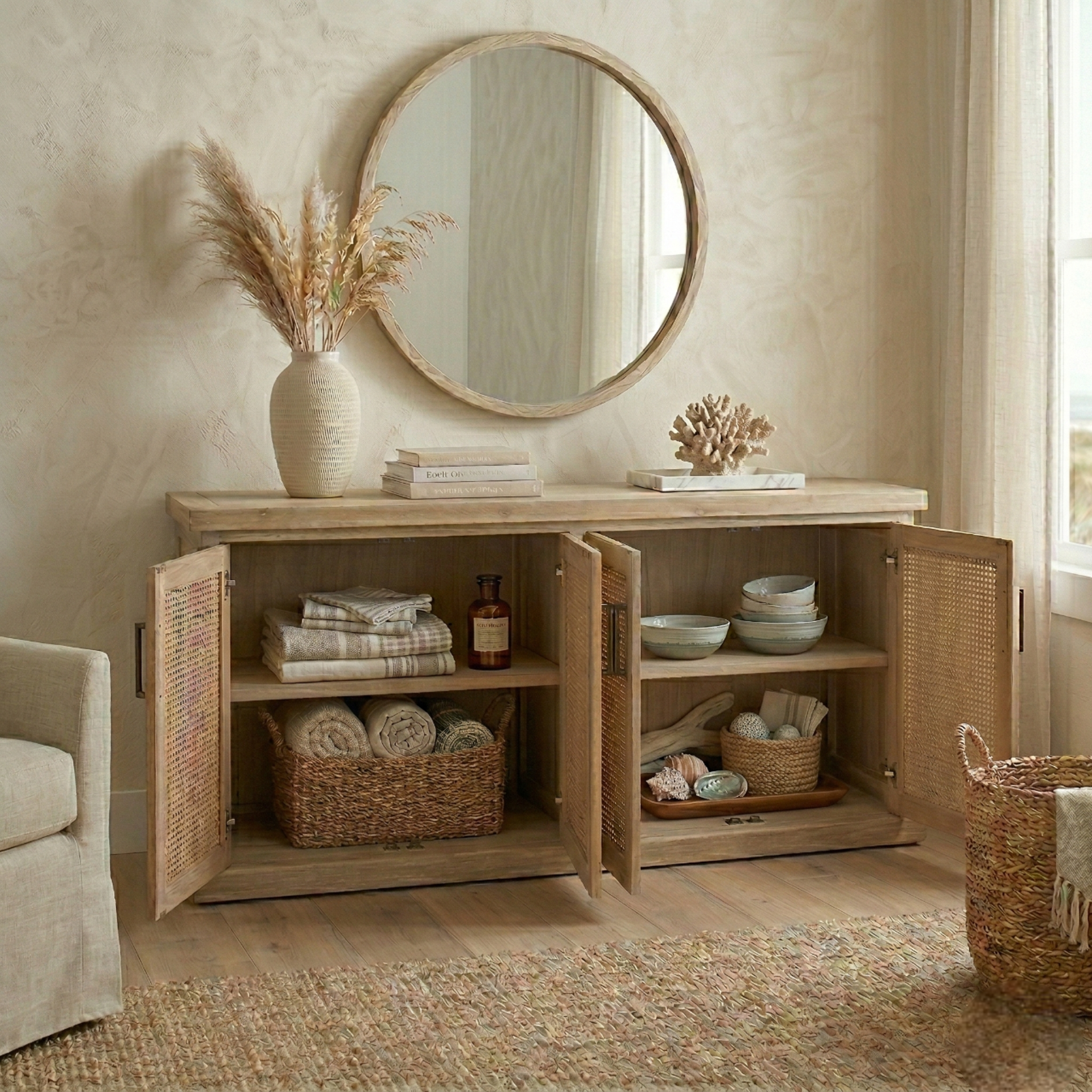 Armoni 4 Doors Buffet/Sideboard - Brushed Sand