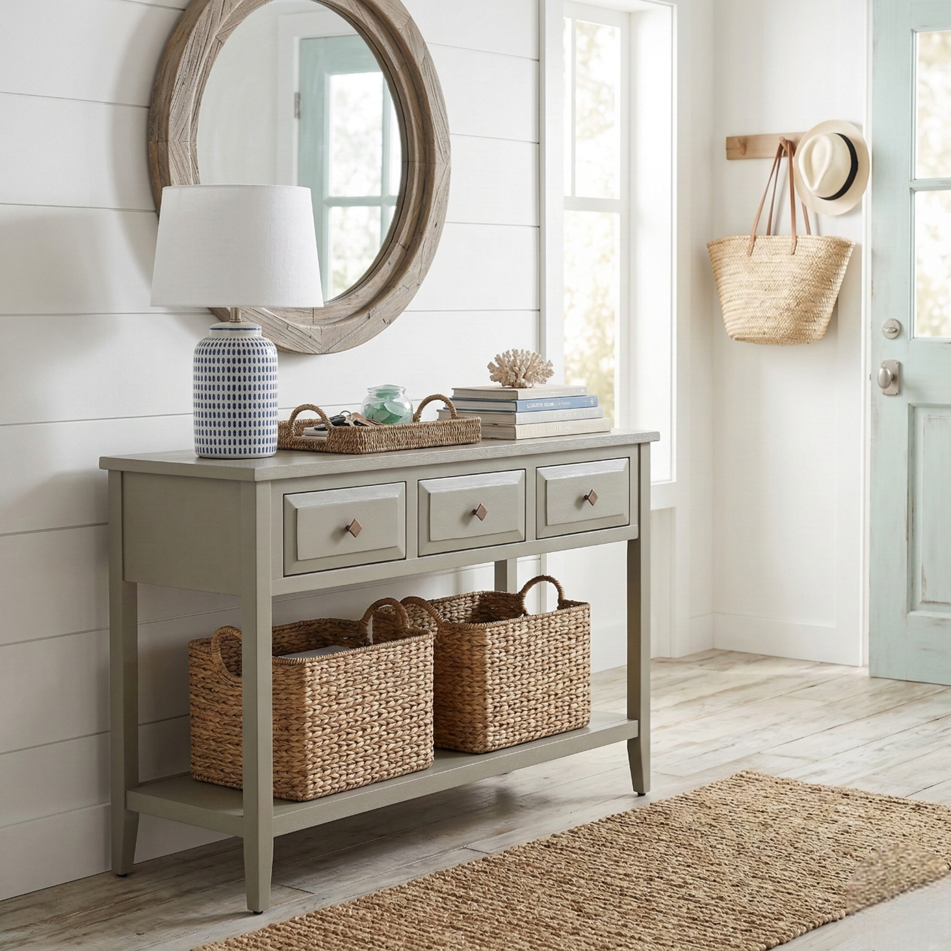 Wexford 3 Drawers Console Table with Shelf