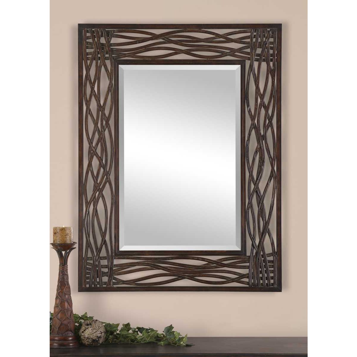 Uttermost Dorigrass Brown Metal Mirror