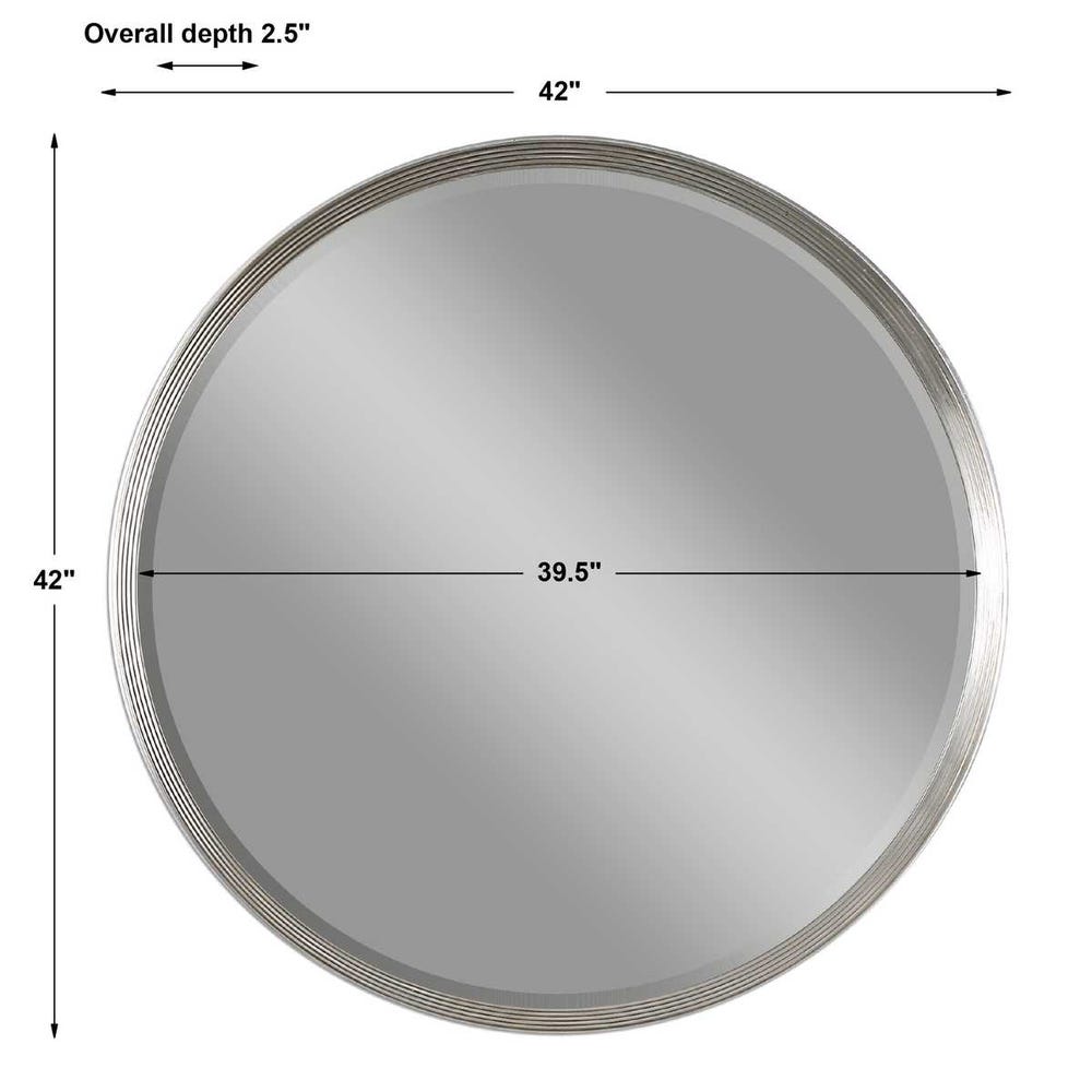 Uttermost Serenza Round Silver Mirror by Uttermost