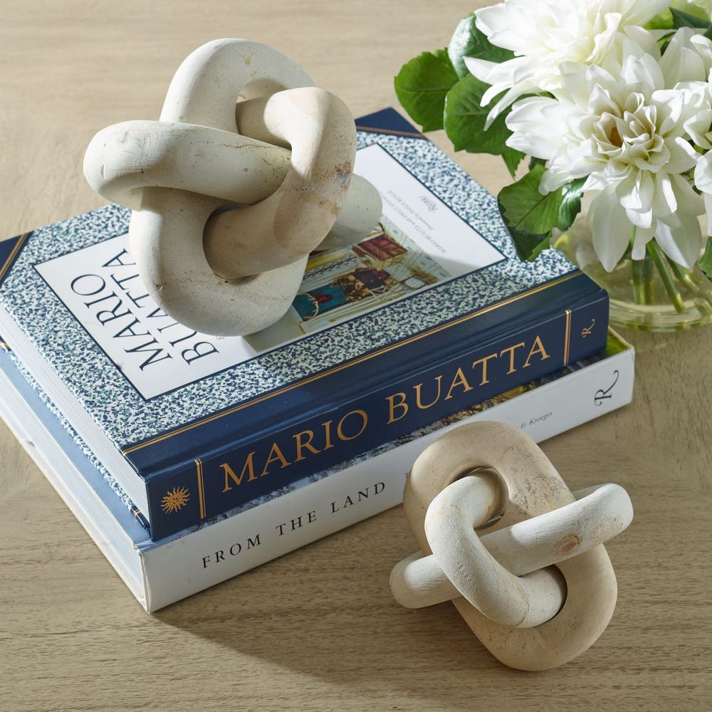 Uttermost Limestone Link Sculptures - Set of 2