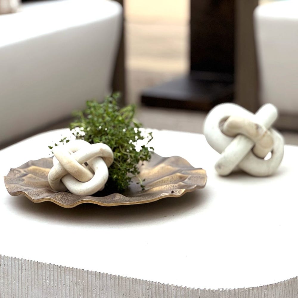 Uttermost Limestone Link Sculptures - Set of 2